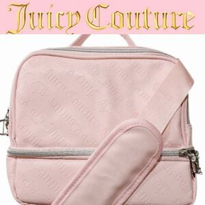 Juicy Couture Signature Logo/Crown Embossed Zip-Around Insulated Lunch Tote Bag